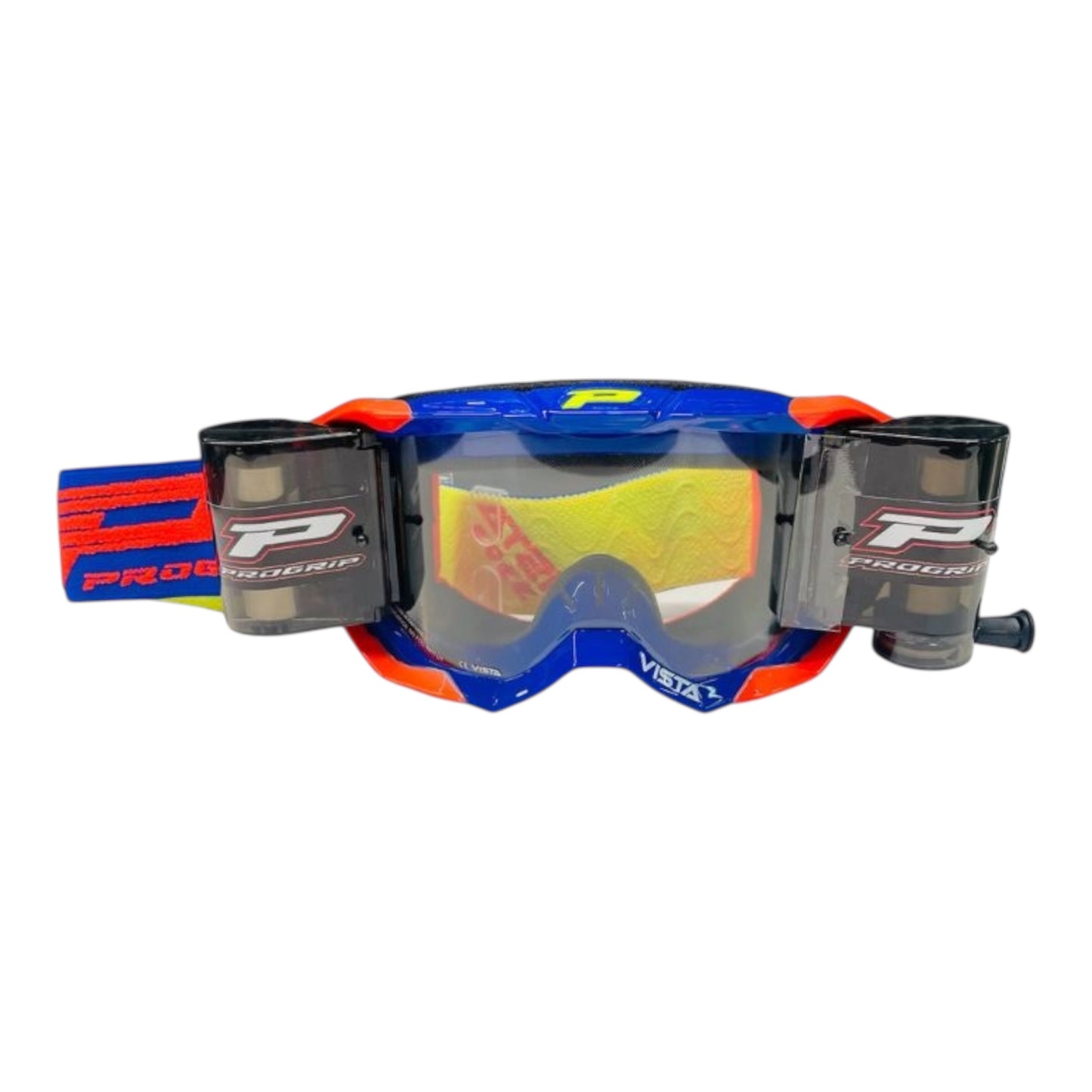 MASCHERA PROGRIP VISTA CON ROLL OFF XXL LIMITED EDITION ARANCIO FLUO E BLU