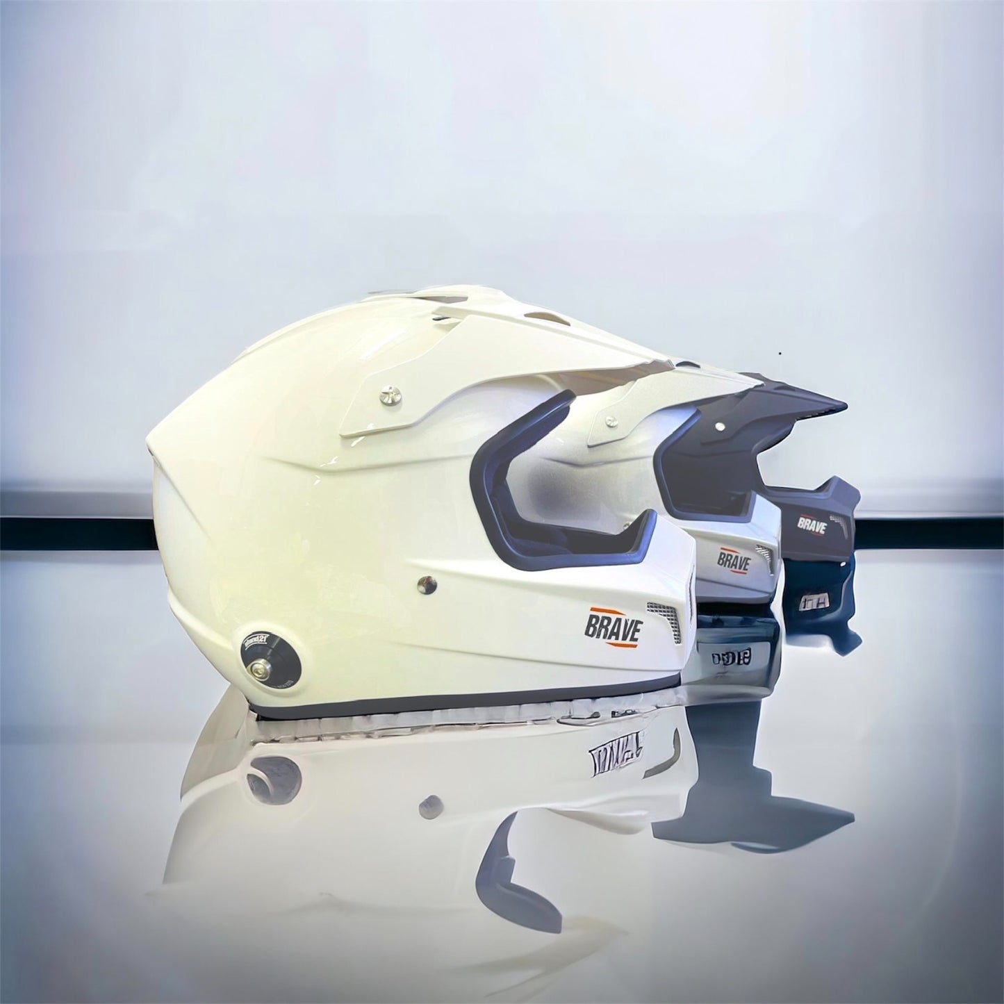 FIA APPROVED BRAVE HELMET, GLOSSY WHITE COLOR