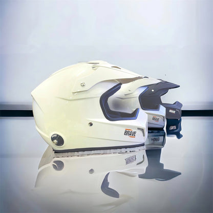 FIA APPROVED BRAVE HELMET, GLOSSY WHITE COLOR