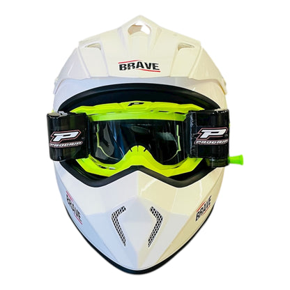 MASCHERA PROGRIP VISION GO CON ROLL OFF GIALLO FLUO MATT