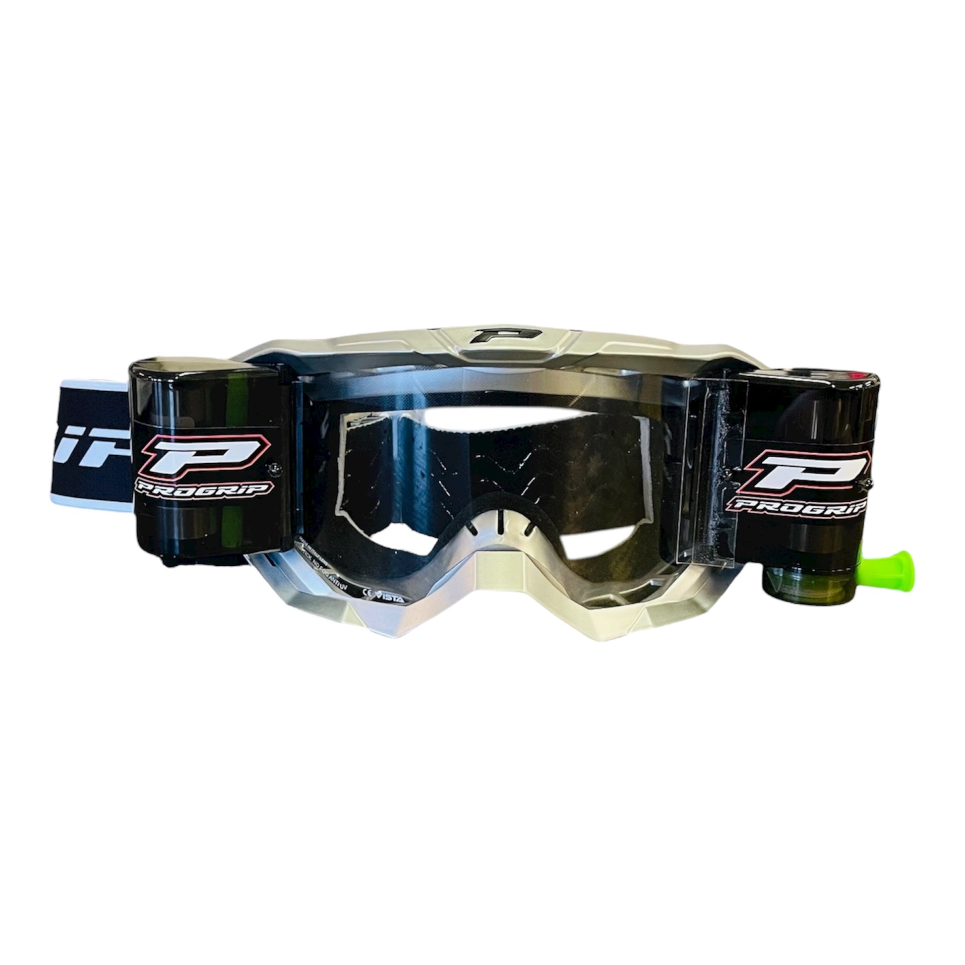 progrip roll off goggles PROGRIP VISION GO MASK WITH ROLL OFF MATT GREY – My Racing Shop